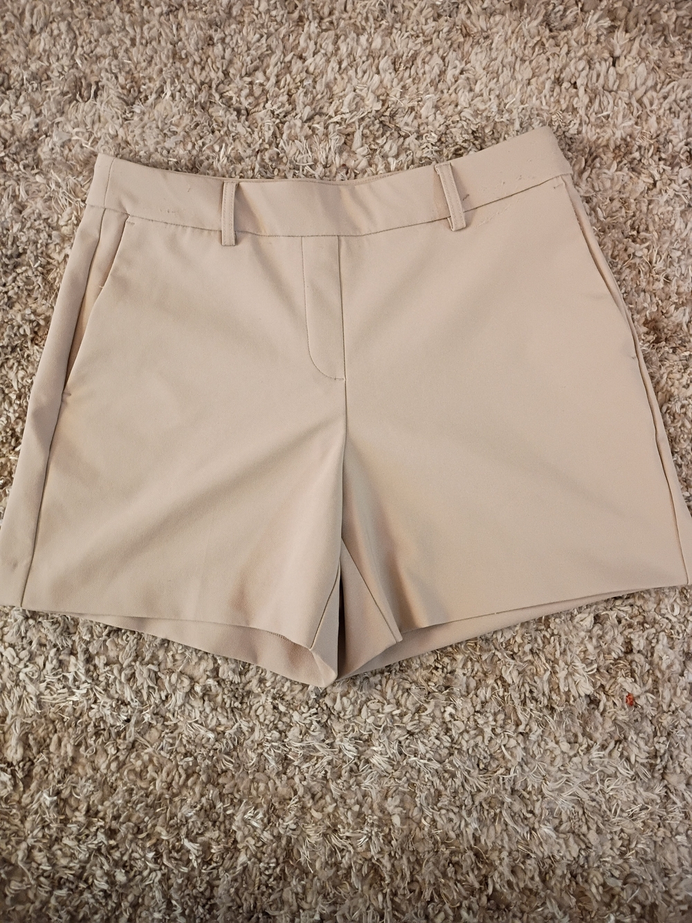 Rachel Zoe Tailored High-Rise Cream Bermuda Shorts Size 4